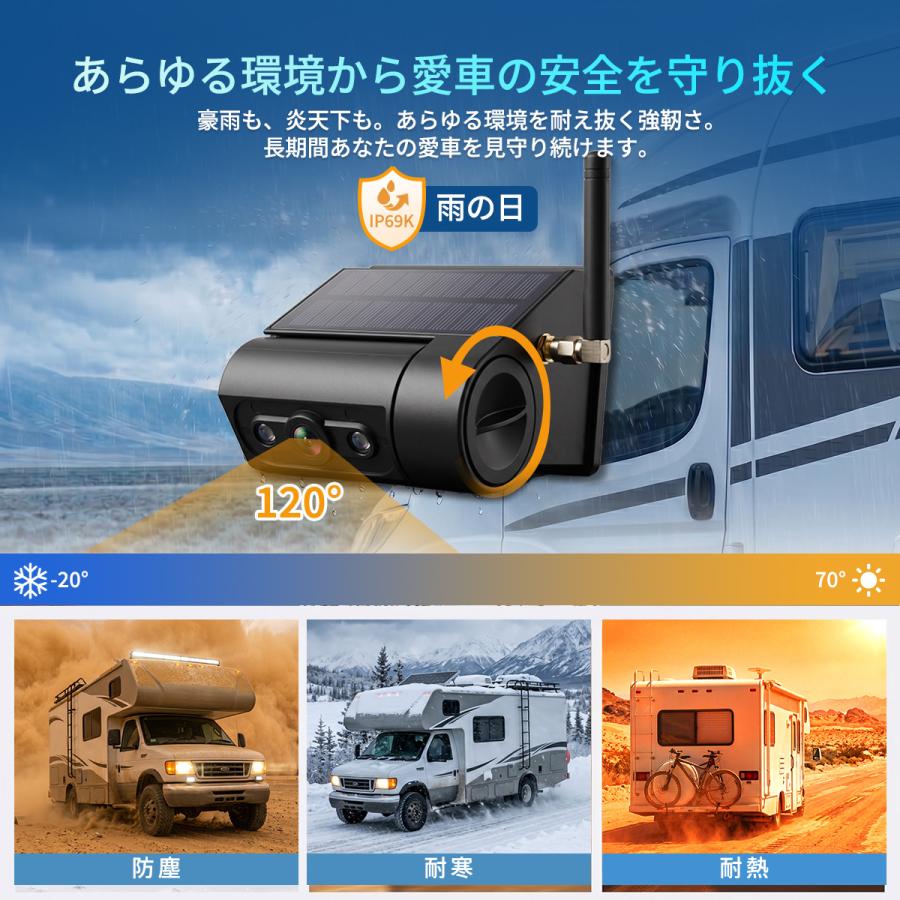 バックモニター バックカメラ モニターセット ワイヤレス マグネット
