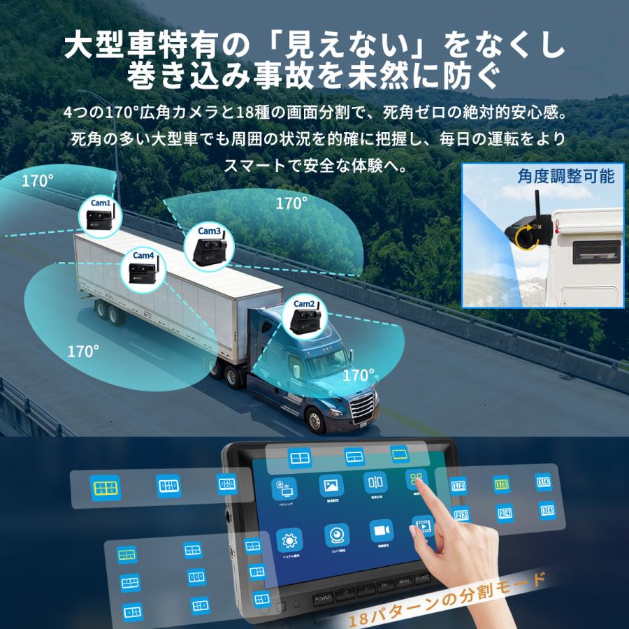 バックモニター バックカメラ モニターセット ワイヤレス マグネット
