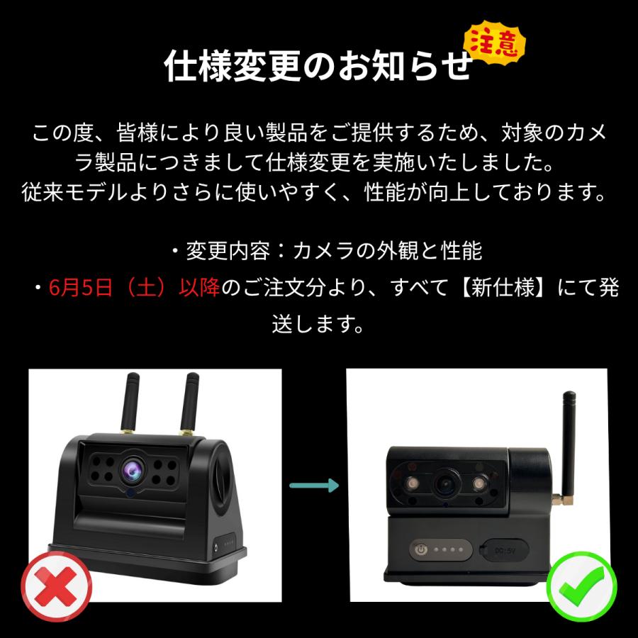 バックモニター バックカメラ モニターセット ワイヤレス マグネット