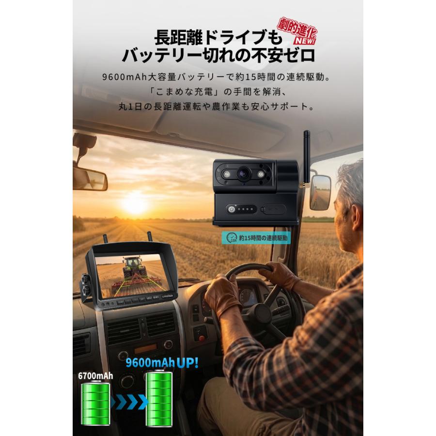 バックモニター バックカメラ モニターセット ワイヤレス マグネット