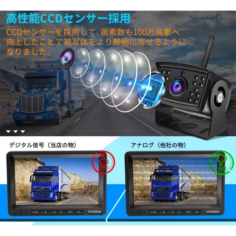 バックモニター 7インチ バックカメラ モニターセット ワイヤレス