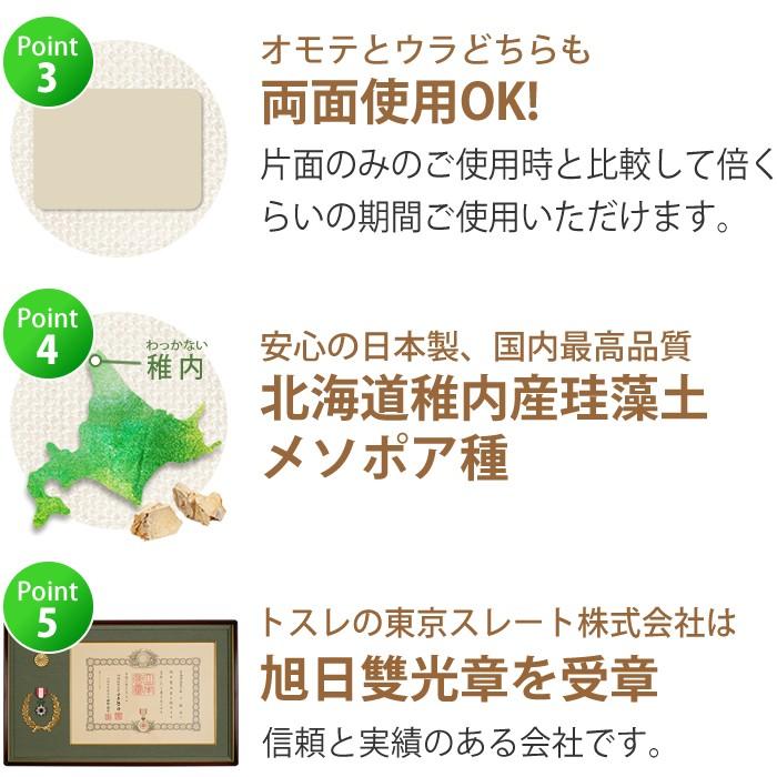 珪藻土 バスマット 北海道稚内 珪藻土 マット トスレ 日本製 ビーンズ ハワイアンM |  | 09