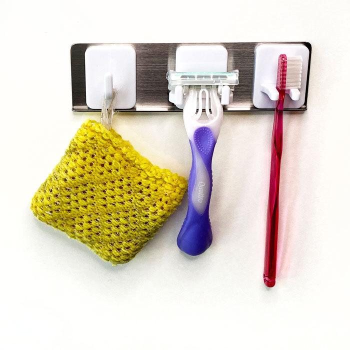 シングル フック 2個セット マグネット タイプ トスレ プラスチック 壁掛 お風呂 浴室 ホルダー 磁石 |  | 03