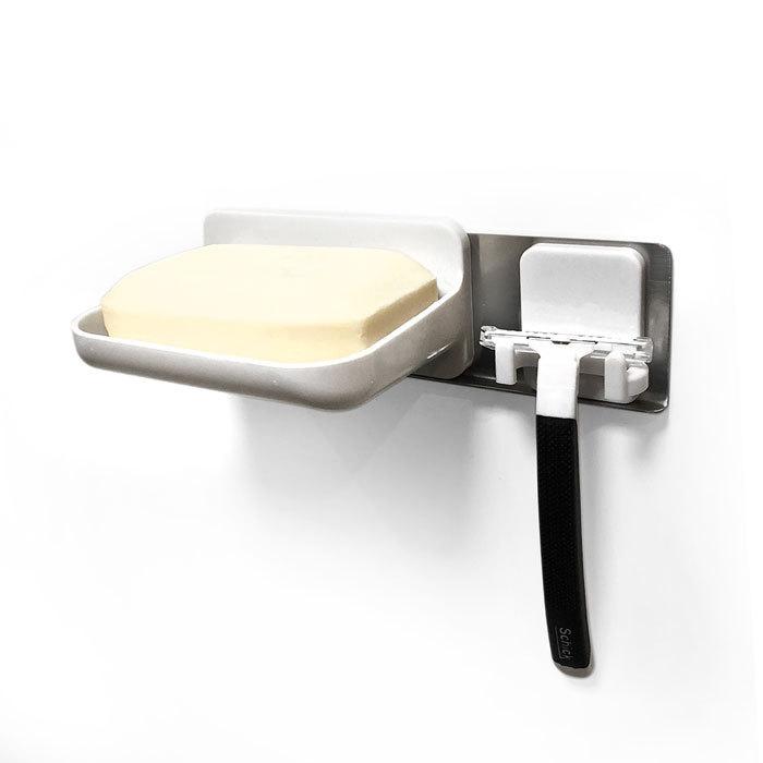 バストレイ 1個セット マグネット 石鹸置き せっけん ソープ トレイ 壁掛 お風呂 浴室 吊り下げ 浮かせる ホルダー つり下げ 洗面所 |  | 02