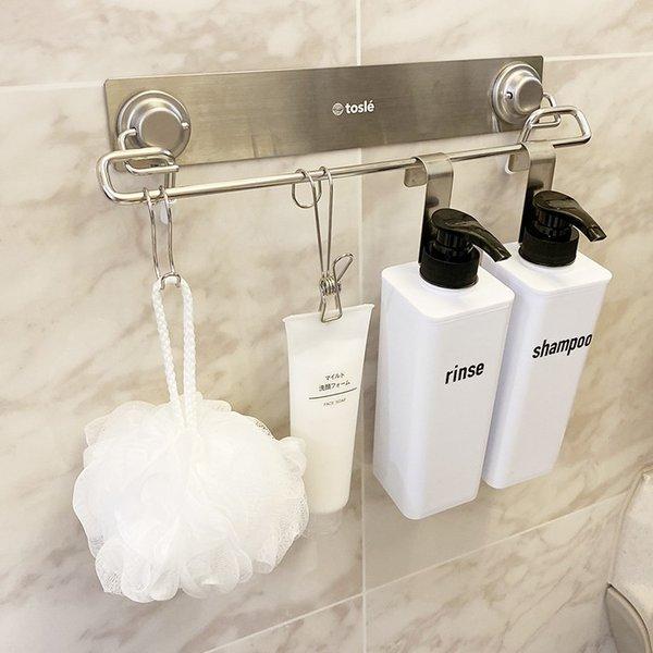 ボトル フック シャンプー リンス 吊り下げ 収納 トスレ コンディショナー お風呂 ハンギング ホルダー ケージ 壁掛け 洗剤 |  | 05