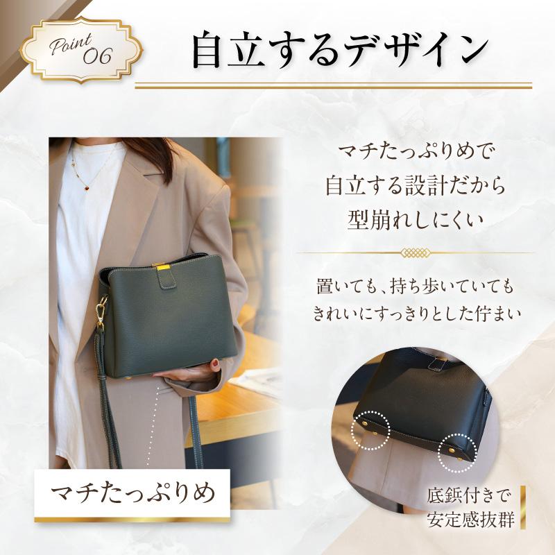 ハンドバッグ ショルダー レディース 本革 自立 カジュアル 小さめ バッグ 斜めがけ 肩掛け 手持ち 小さい 牛革 3wayの画像
