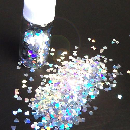 ホログラムフレーク　レインボーハート 小 大きさ　約3ｍｍ 2ｇ | 