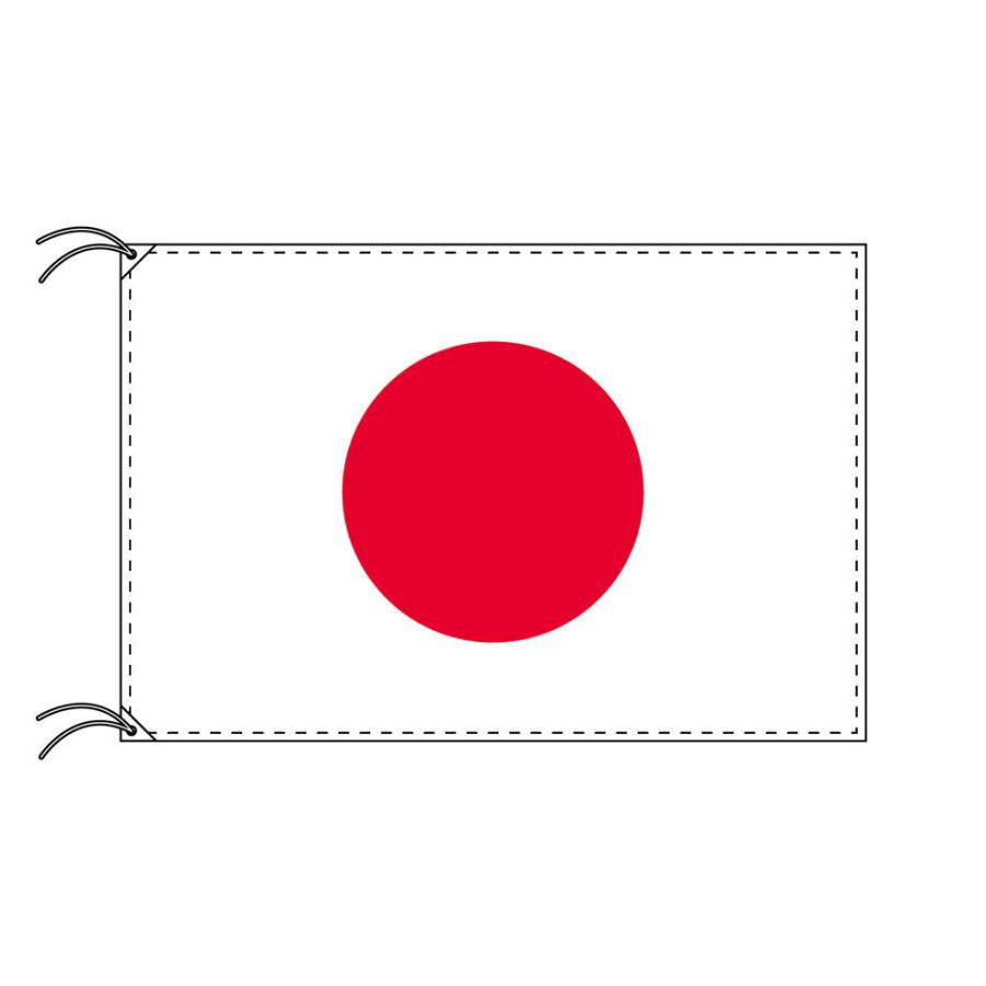 TOSPA 日の丸  日本国旗 木綿 天竺 70×105cm 日本製