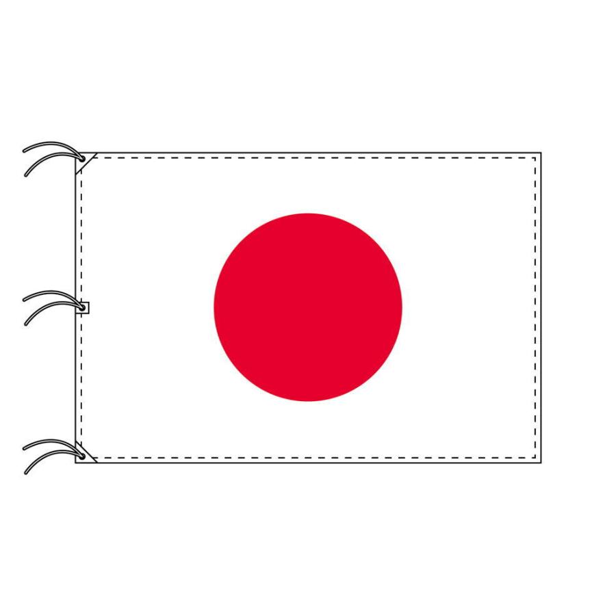 TOSPA 日の丸 日本国旗  木綿 天竺 180×270cm 日本製