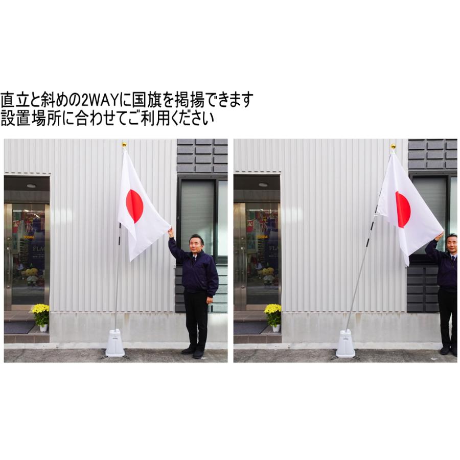 TOSPA 注水スリムスタンド付き日本国旗Cセット テトロン 90×135cm 3m6