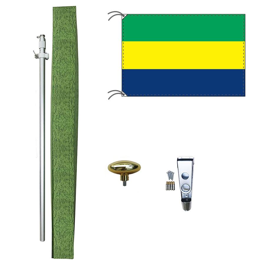大注目 ガボン 国旗 Dxセット 70 105cm国旗 アルミ合金ポール 壁面設置部品のセット 日本製 世界の国旗シリーズ 格安 Zoetalentsolutions Com