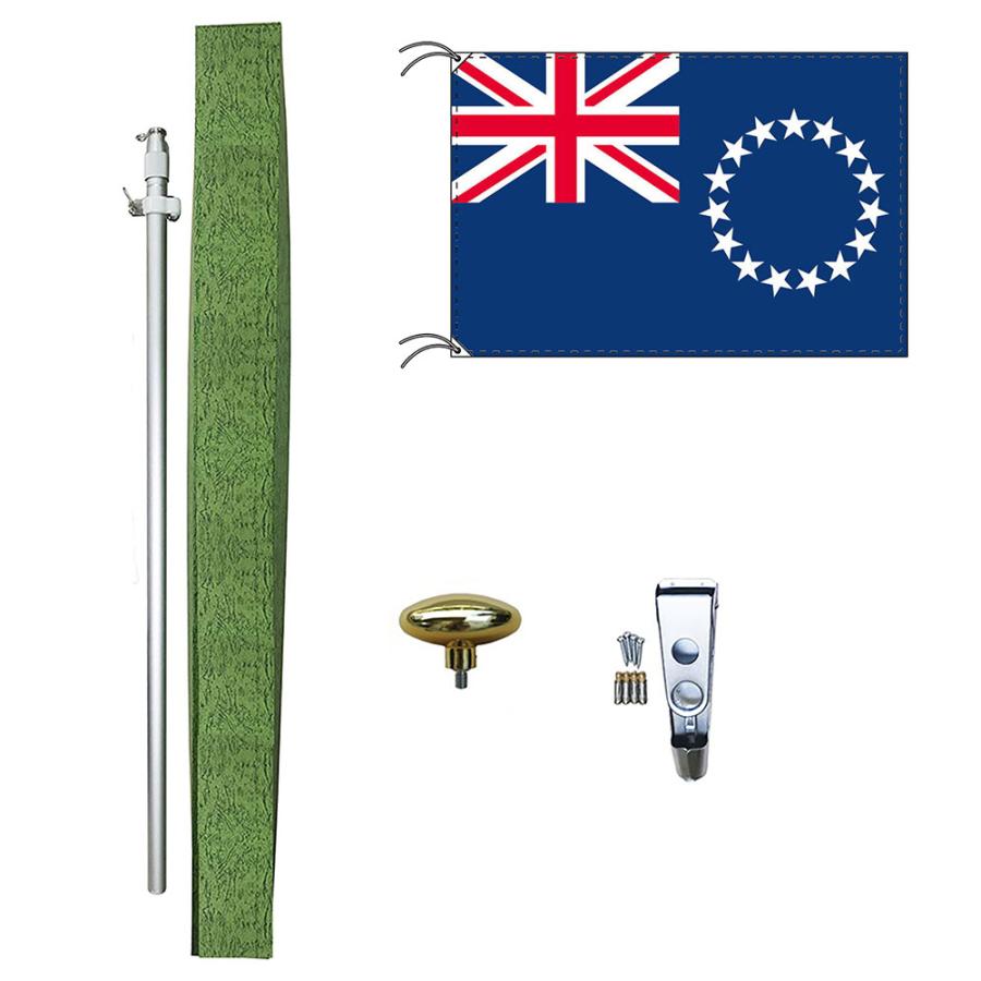 即納最大半額 クック諸島 国旗 Dxセット 70 105cm国旗 アルミ合金ポール 壁面設置部品のセット 日本製 世界の国旗シリーズ 年最新海外 Zoetalentsolutions Com