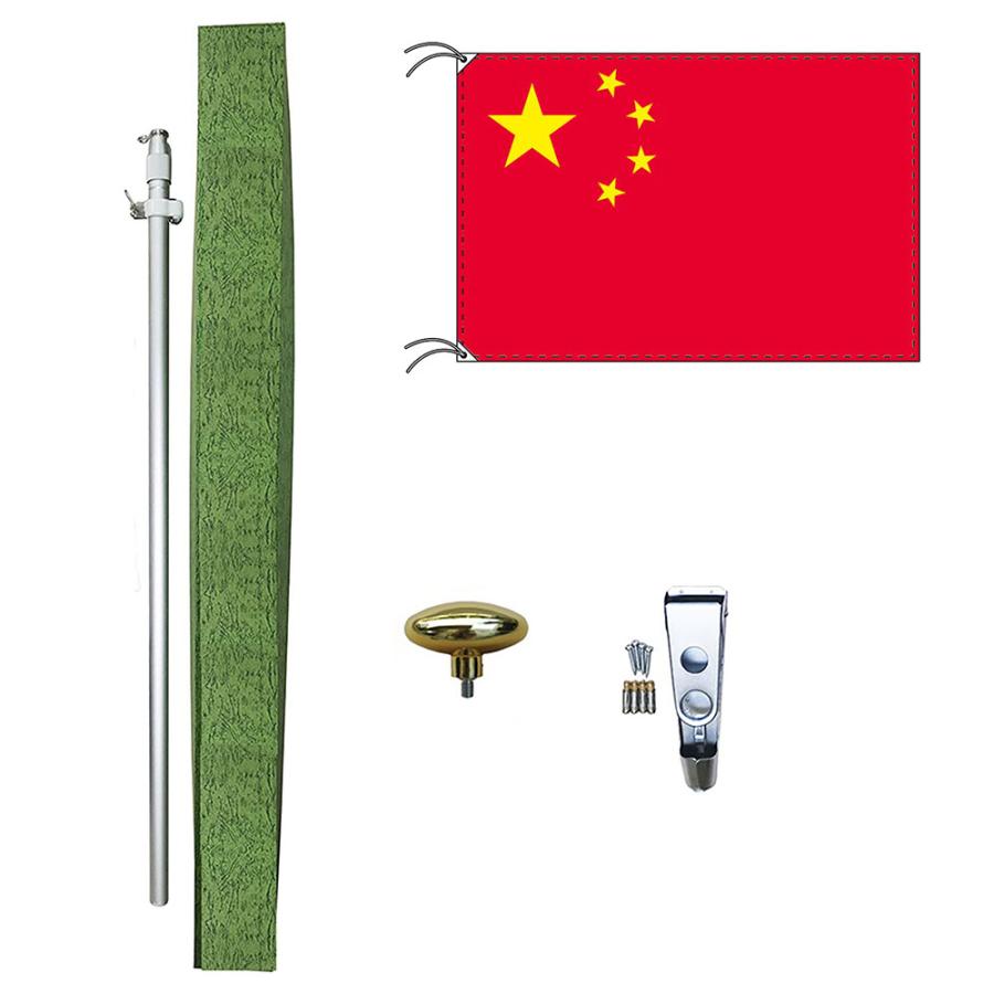 TOSPA 中華人民共和国 中国 国旗 DXセット 70×105cm アルミ合金ポール