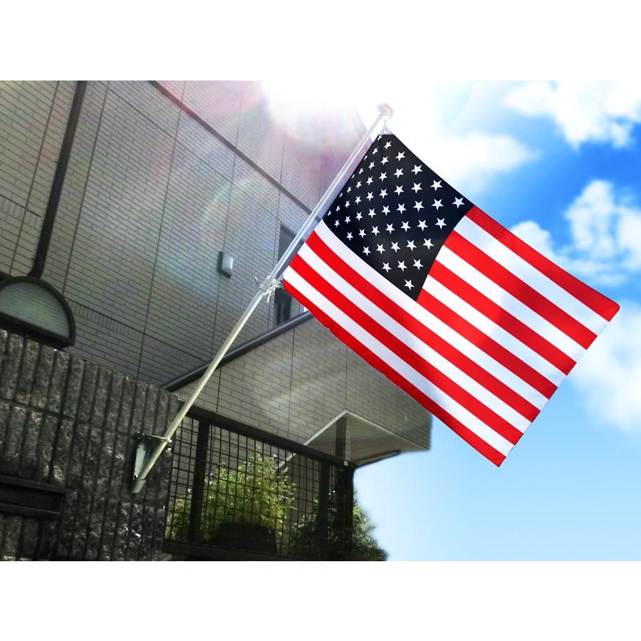 TOSPA 日本 国旗 DXセット 70×105cm 国旗 アルミ合金ポール 壁面設置部品のセット 日本製 世界の国旗シリーズ - 3
