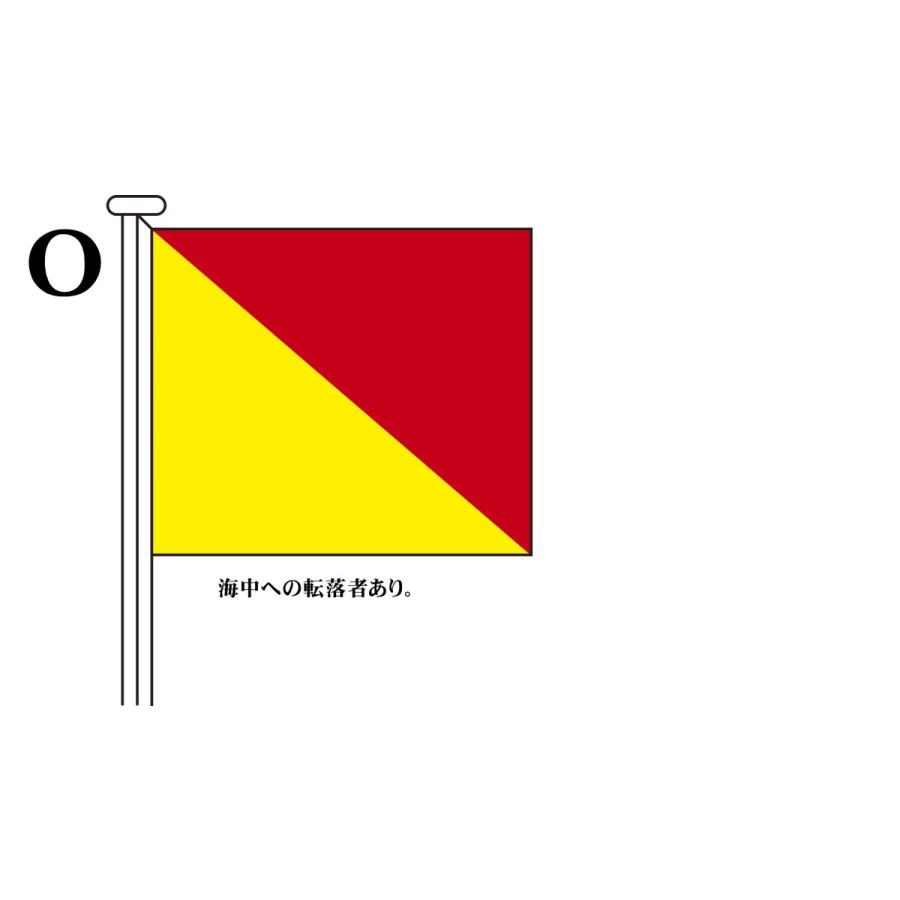 TOSPA 国際信号旗 文字旗 Alphabetical Flags【O】 1.5巾 小型用：71×86cm ポリエステル｜tospashop