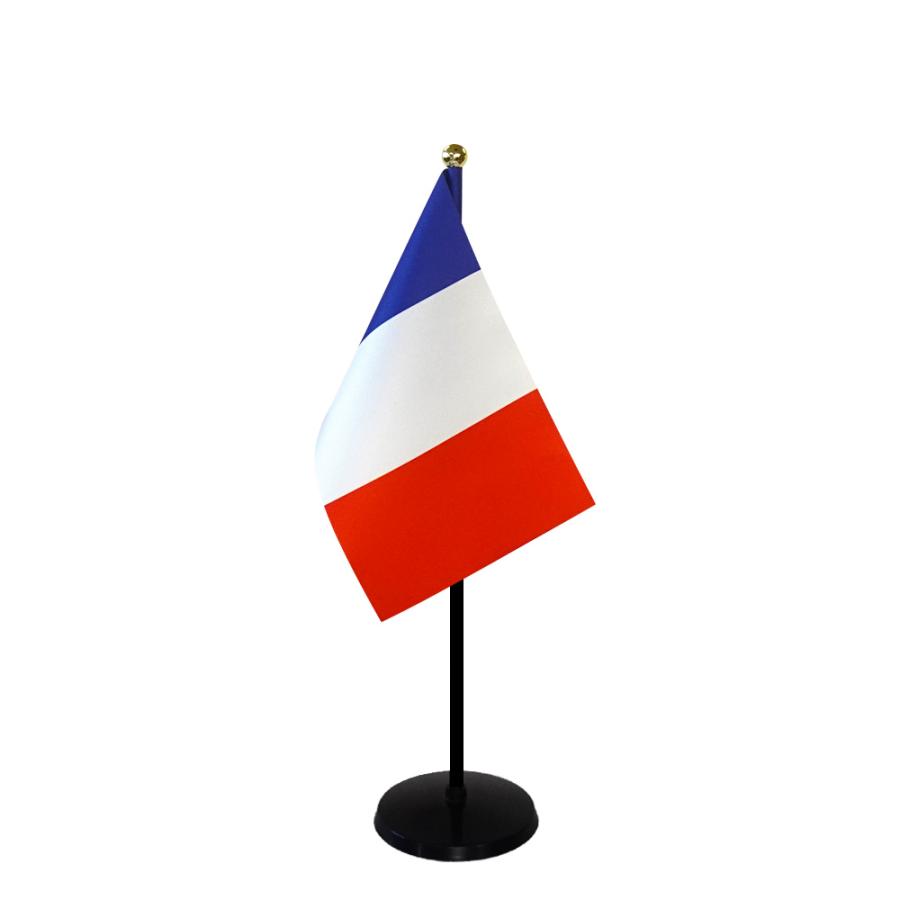 TOSPA フランス 国旗 ミニフラッグ 1本立てセット 旗サイズ10.5×15.7cm