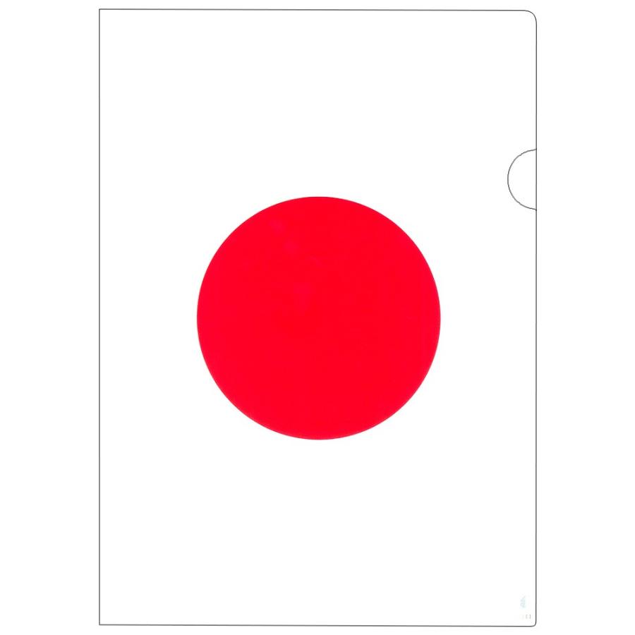 TOSPA クリアファイル A4 日本国旗 日の丸柄【クリアフォルダー A4