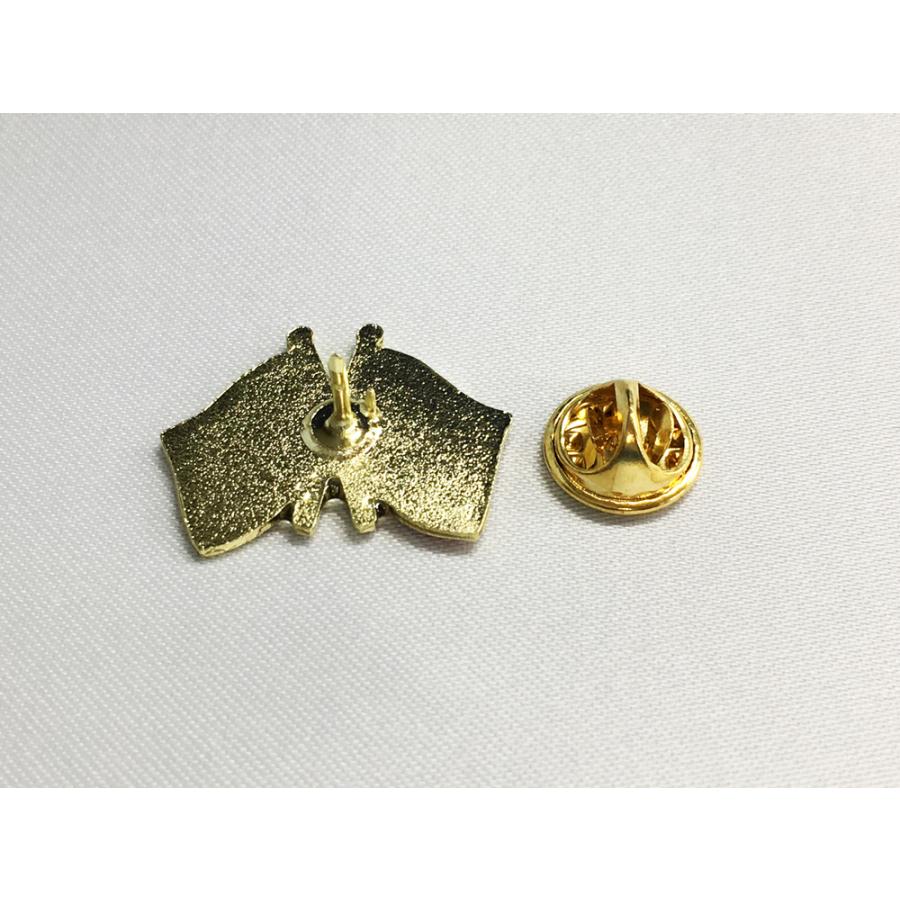 TOSPA ピンバッジ2ヶ国友好 日本国旗 アルメニア国旗 約20×20mm