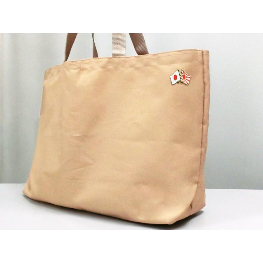 TOSPA ピンバッジ2ヶ国友好 日本国旗 海軍旗 旭日旗 約20×20mm