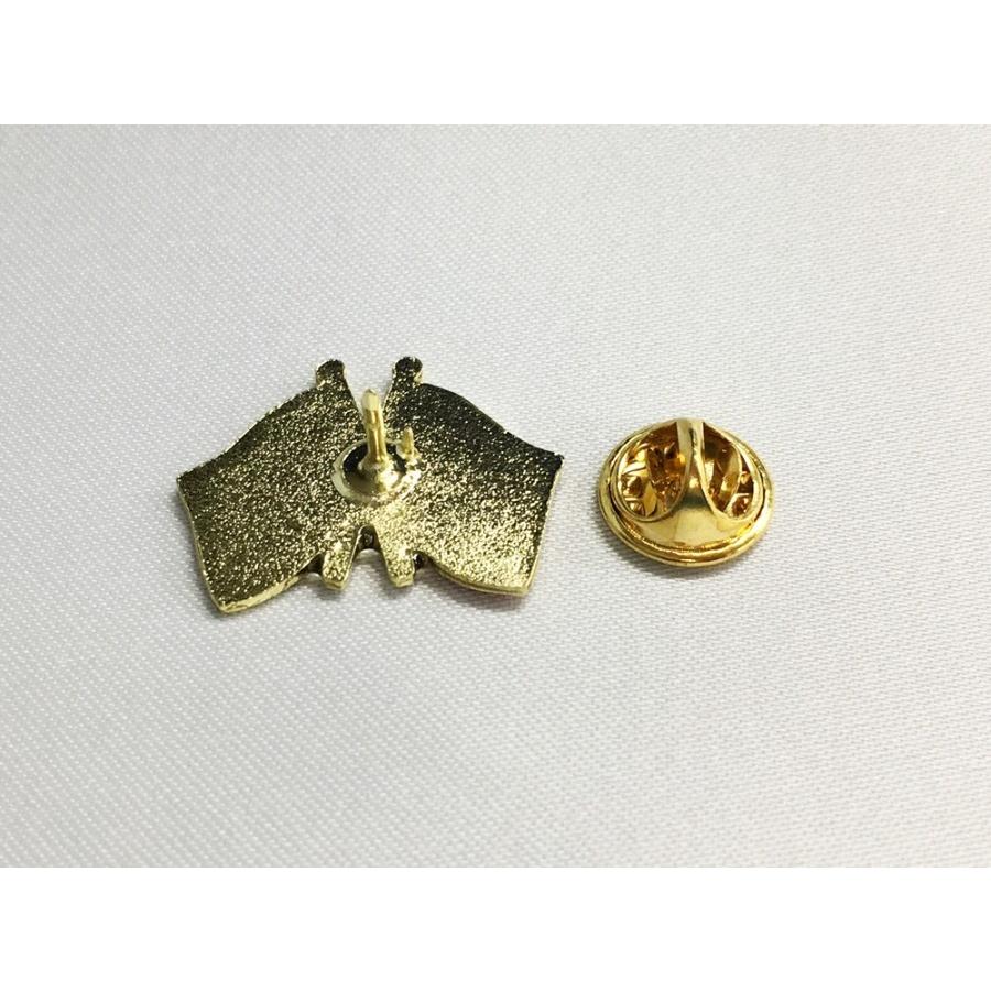 TOSPA ピンバッジ2ヶ国友好 日本国旗 海軍旗 旭日旗 約20×20mm