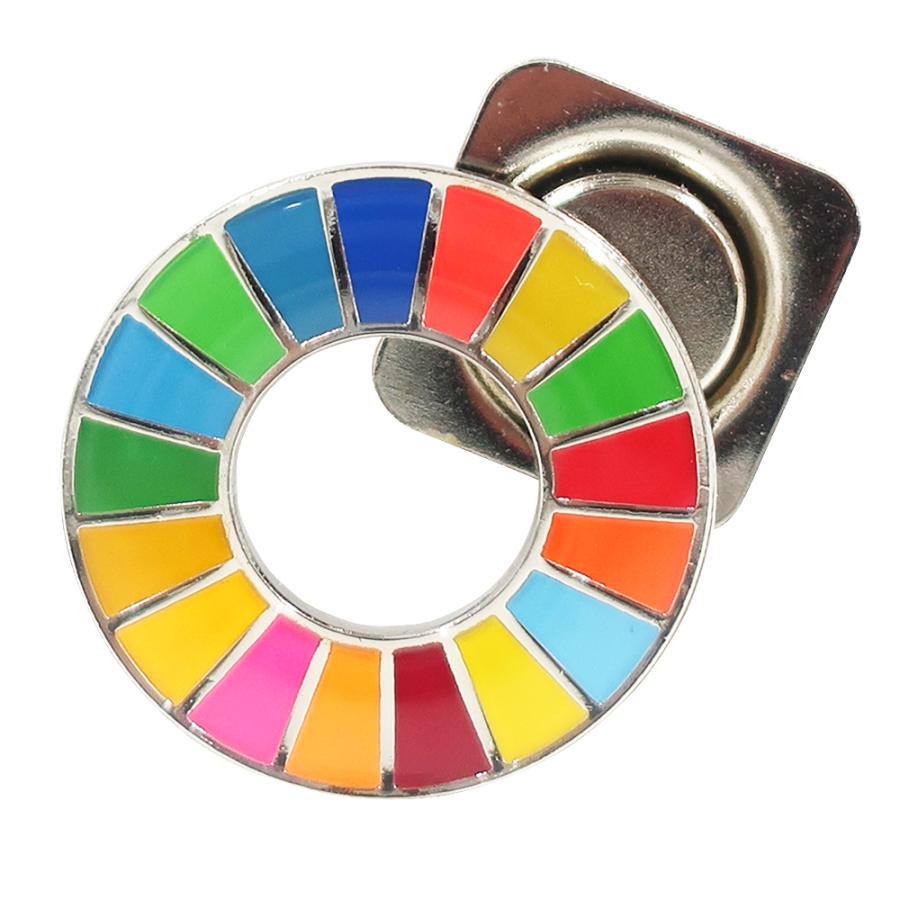 TOSPA ピンバッジ SDGs カラーホイール マグネット（磁石）タイプ 25.5
