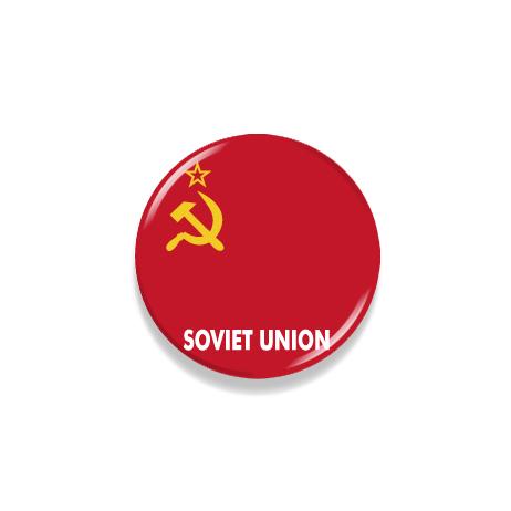 ソビエト USSR ビンテージ ブリキ缶 8個セット 赤 ドット 東欧 ロシア TOSPA 缶バッジ 旧ソビエト連邦 ソ連 国旗柄 直径約3cm 世界の国旗缶