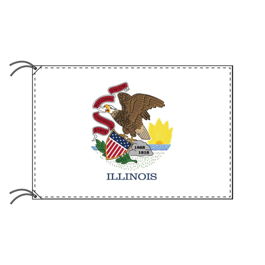 TOSPA イリノイ州旗 アメリカ合衆国の州旗 70×105cm 高級テトロン製