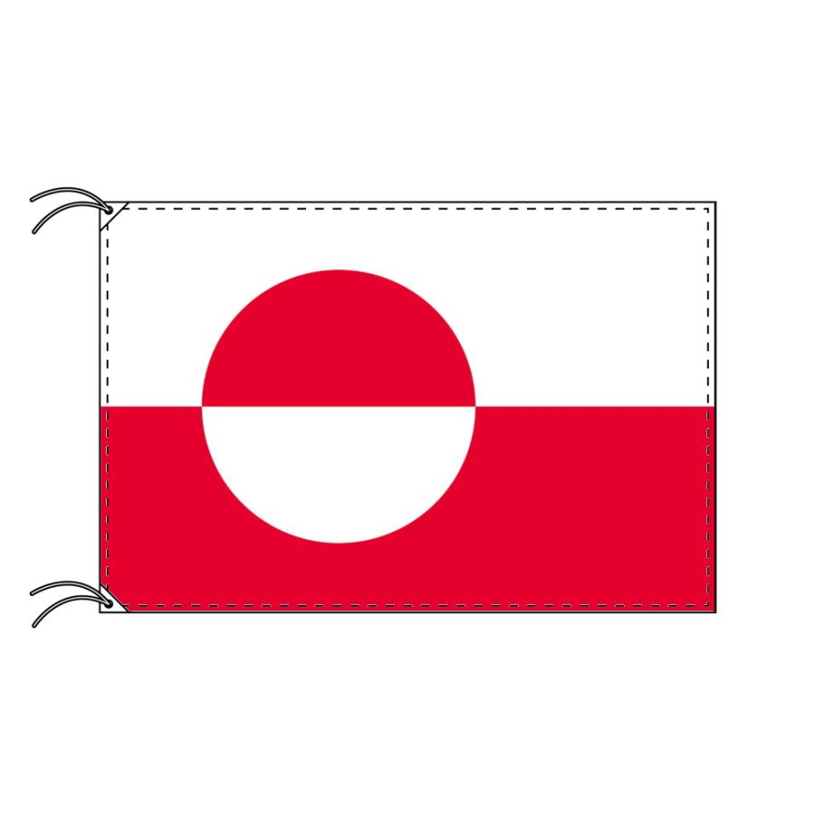 TOSPA デンマーク領グリーンランド 旗 70×105cm テトロン製 日本製 世界の旧国旗 世界の組織旗シリーズ