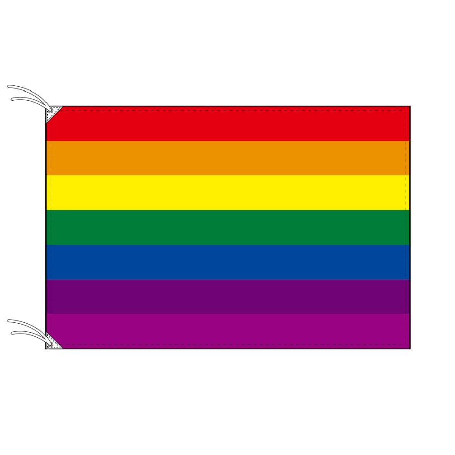 TOSPA レインボーフラッグ LGBT  旗 90×135cm テトロン製 日本製｜tospashop