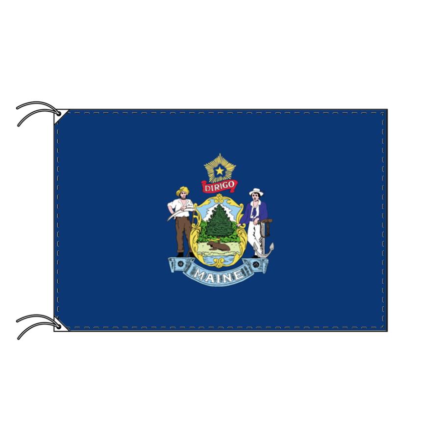 TOSPA メイン州旗 アメリカ合衆国の州旗 100×150cm 高級テトロン製