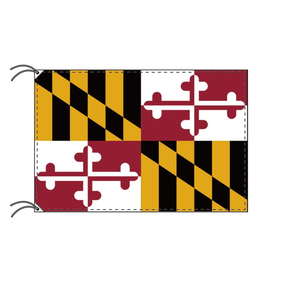 TOSPA メリーランド州旗 アメリカ合衆国の州旗 100×150cm 高級テトロン製