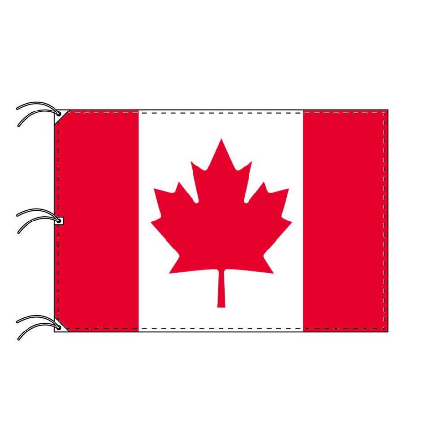 TOSPA カナダ 国旗 140×210cm テトロン製 日本製 世界の国旗シリーズ