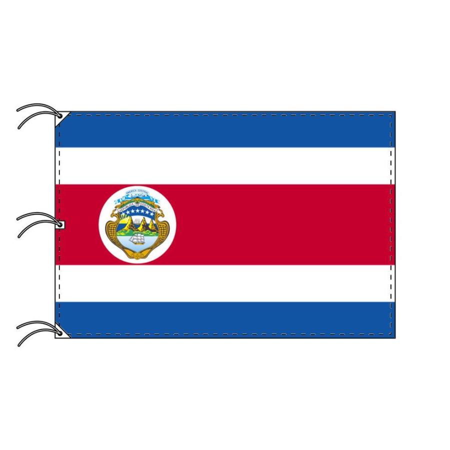 TOSPA　コスタリカ　国旗　テトロン製　日本製　世界の国旗シリーズ　紋章入り　140×210cm