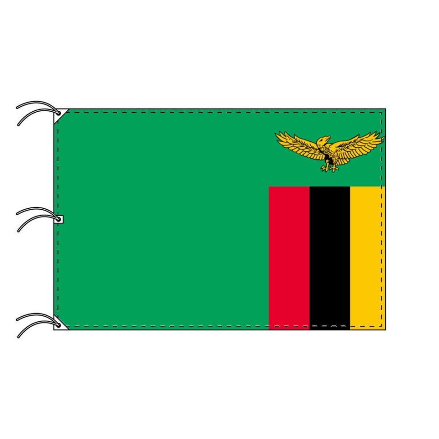 TOSPA　ザンビア　国旗　テトロン製　日本製　140×210cm　世界の国旗シリーズ