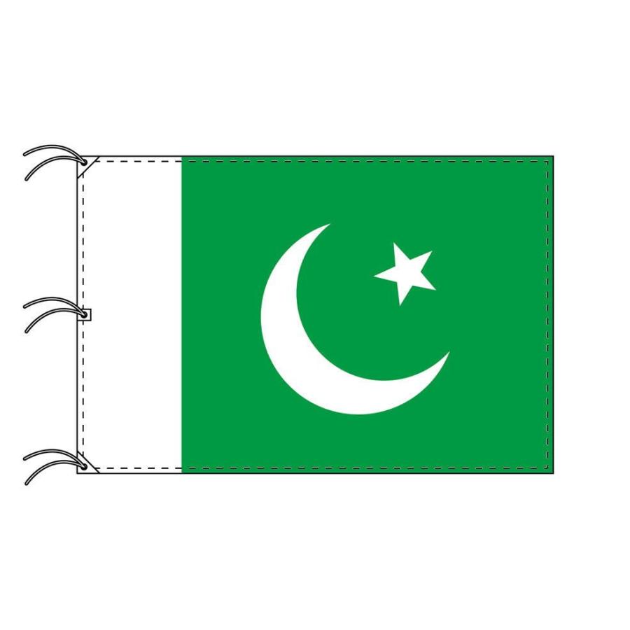 TOSPA　パキスタン　国旗　140×210cm　日本製　世界の国旗シリーズ　テトロン製