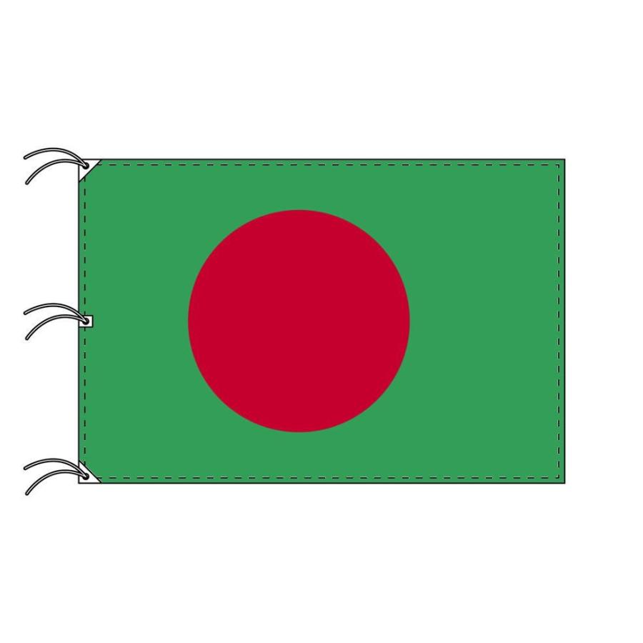 TOSPA　バングラデシュ　国旗　140×210cm　世界の国旗シリーズ　テトロン製　日本製
