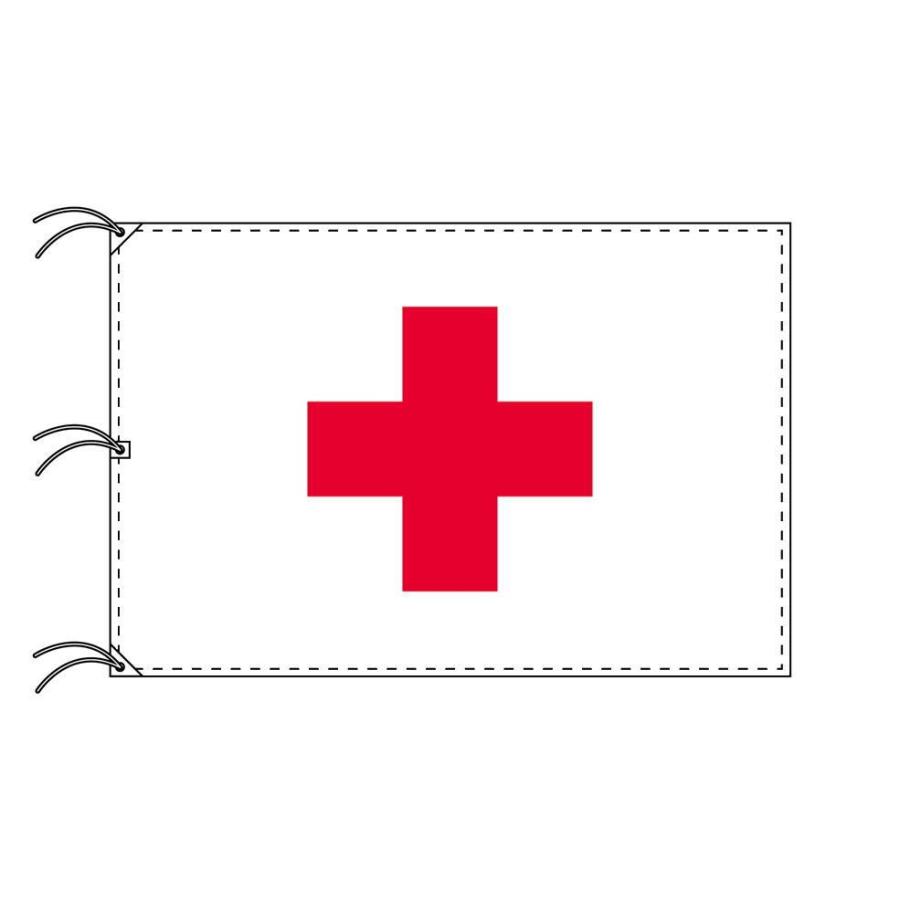 TOSPA 赤十字 旗 140×210cm テトロン製 日本製 世界の国旗シリーズ