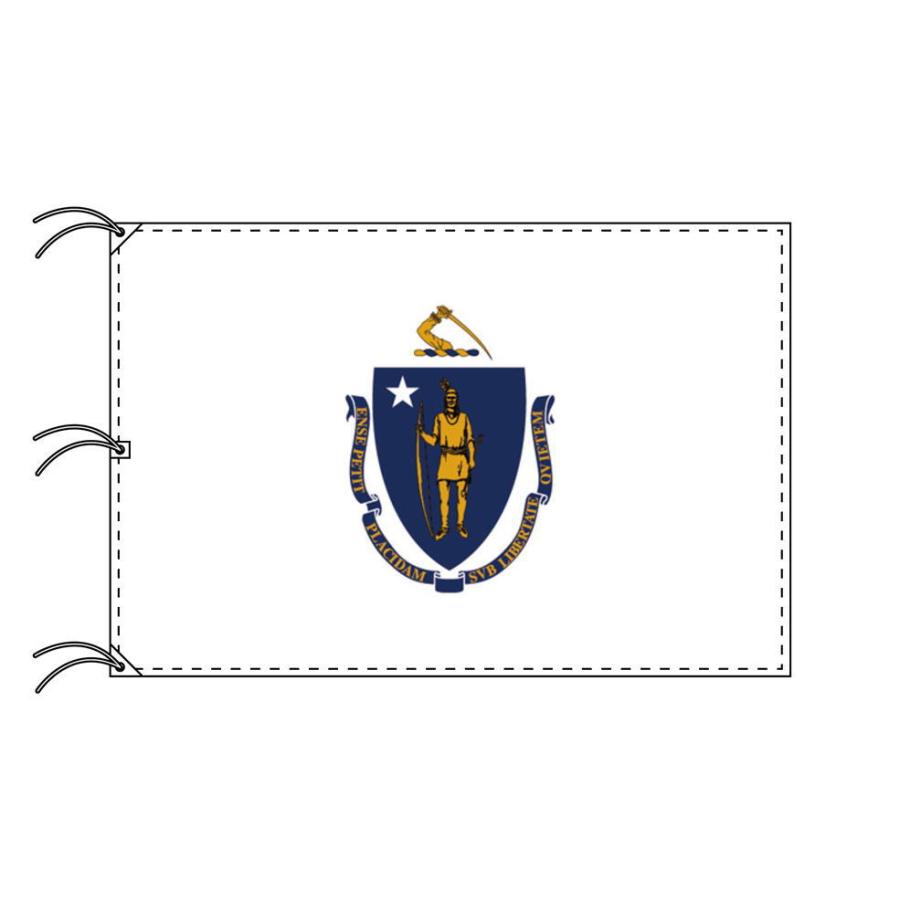 高評価 マサチューセッツ州旗 アメリカ合衆国の州旗 140 210ｃｍ 高級テトロン製 万国旗 qhema Com