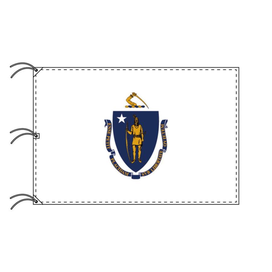 高評価 マサチューセッツ州旗 アメリカ合衆国の州旗 140 210ｃｍ 高級テトロン製 万国旗 qhema Com