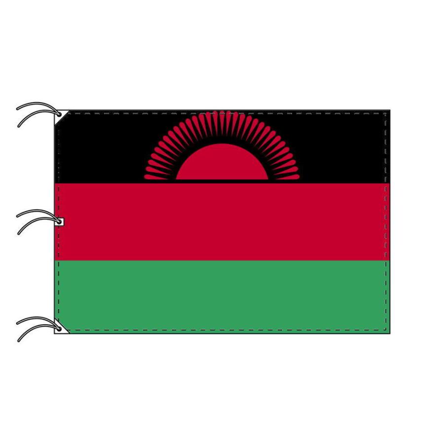 TOSPA マラウイ 国旗 180×270cm テトロン製 日本製 世界の国旗シリーズ