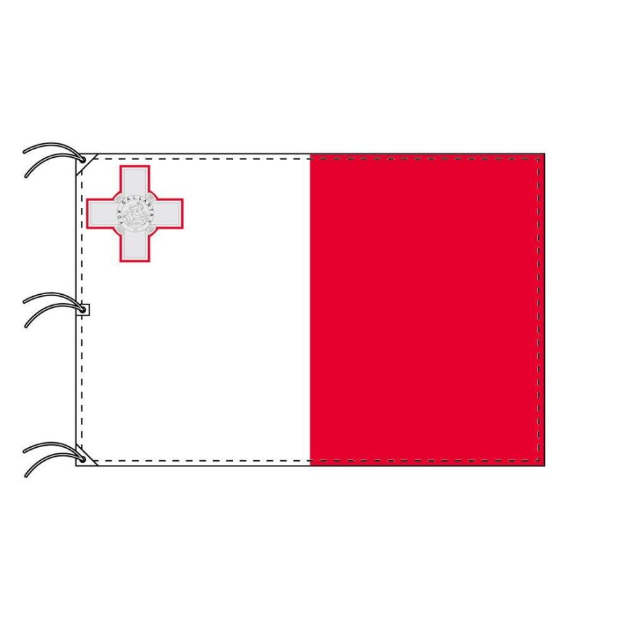 TOSPA　マルタ　国旗　200×300cm　日本製　テトロン製　世界の国旗シリーズ