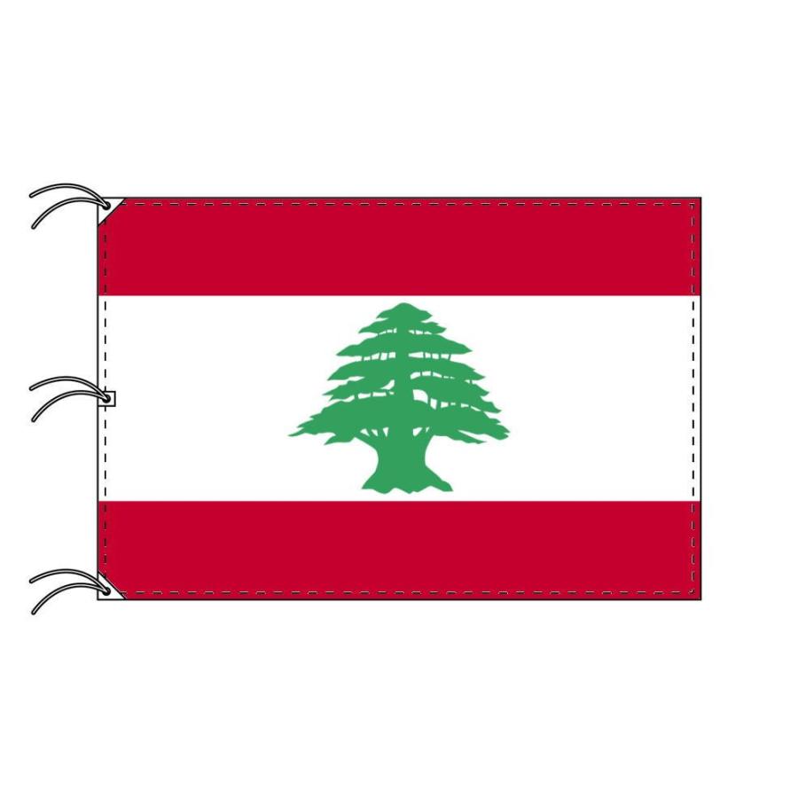 TOSPA レバノン 国旗 200×300cm テトロン製 日本製 世界の国旗シリーズ