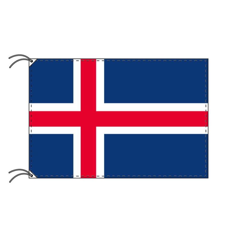 TOSPA アイスランド 国旗 120×180cm テトロン製 日本製 世界の国旗