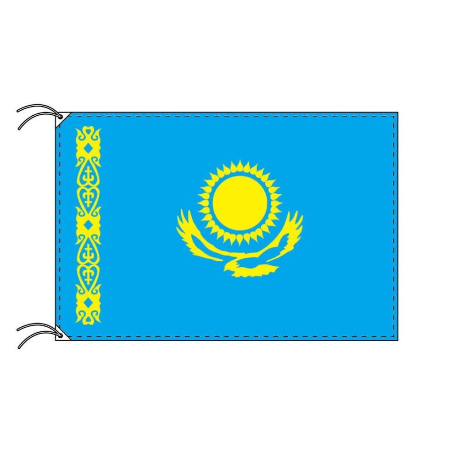 TOSPA カザフスタン 国旗 120×180cm テトロン製 日本製 世界の国旗シリーズ