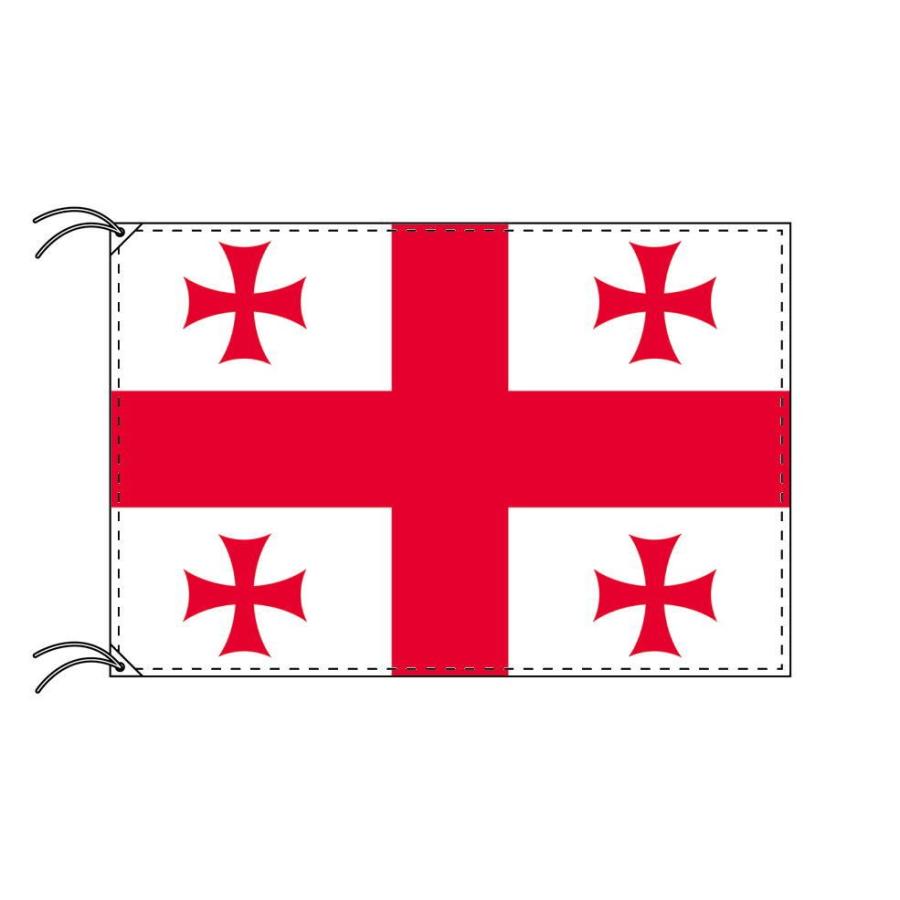 TOSPA ジョージア 旧名 グルジア 国旗 120×180cm テトロン製 日本製 世界の国旗シリーズ