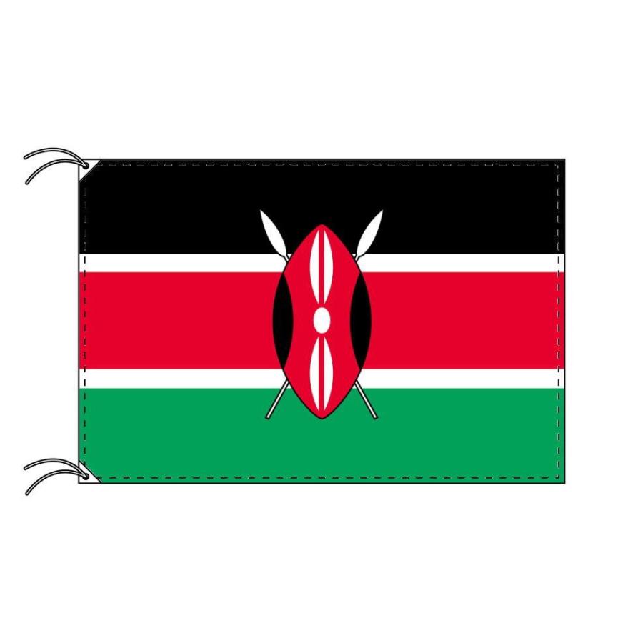TOSPA ケニア 国旗 120×180cm テトロン製 日本製 世界の国旗シリーズ