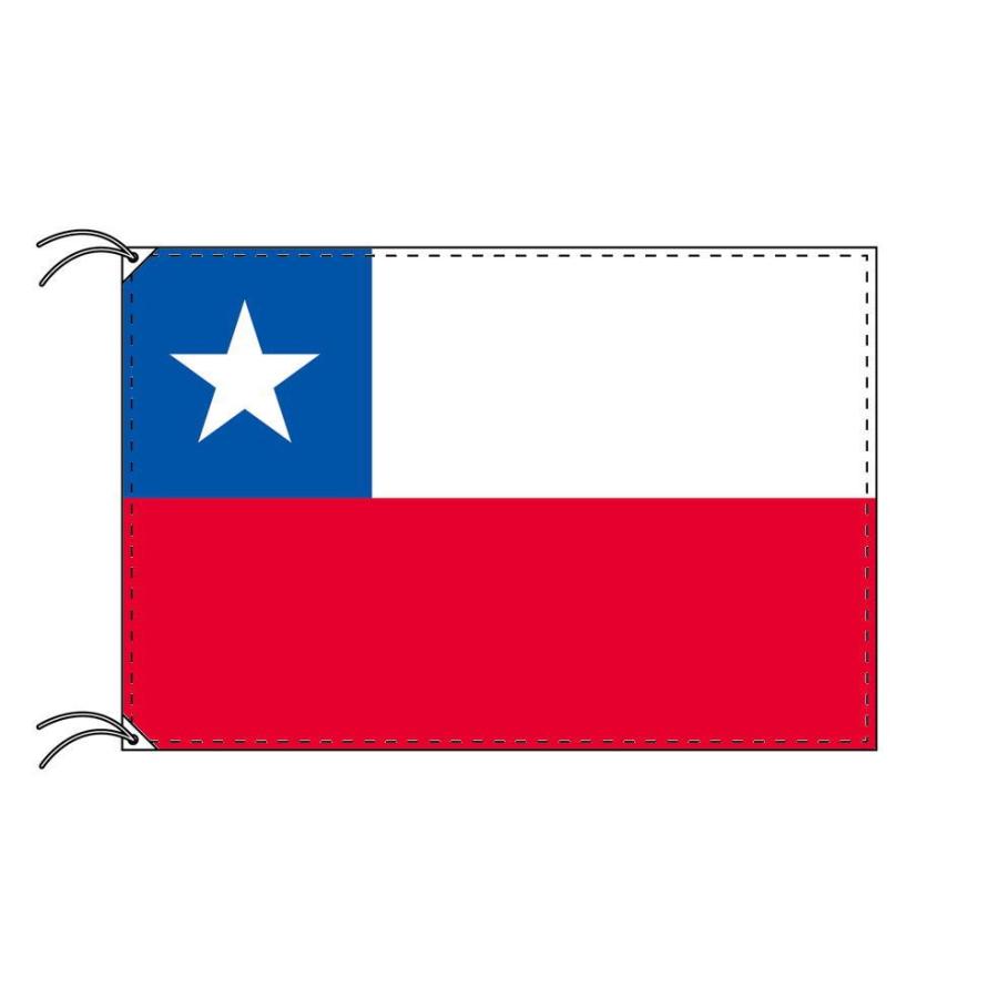 TOSPA チリ 国旗 120×180cm テトロン製 日本製 世界の国旗シリーズ