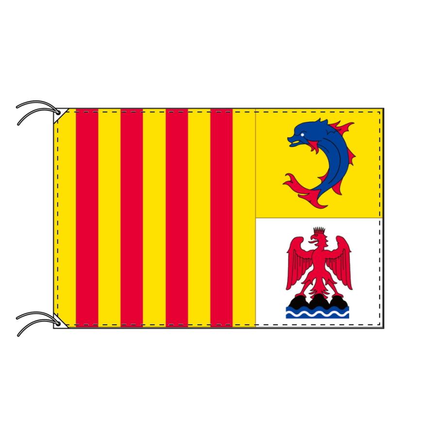 TOSPA　プロヴァンス＝アルプ＝コート　ダジュール地域圏　フランス地域圏の旗　高級テトロン　日本製）　州旗（120×180cm