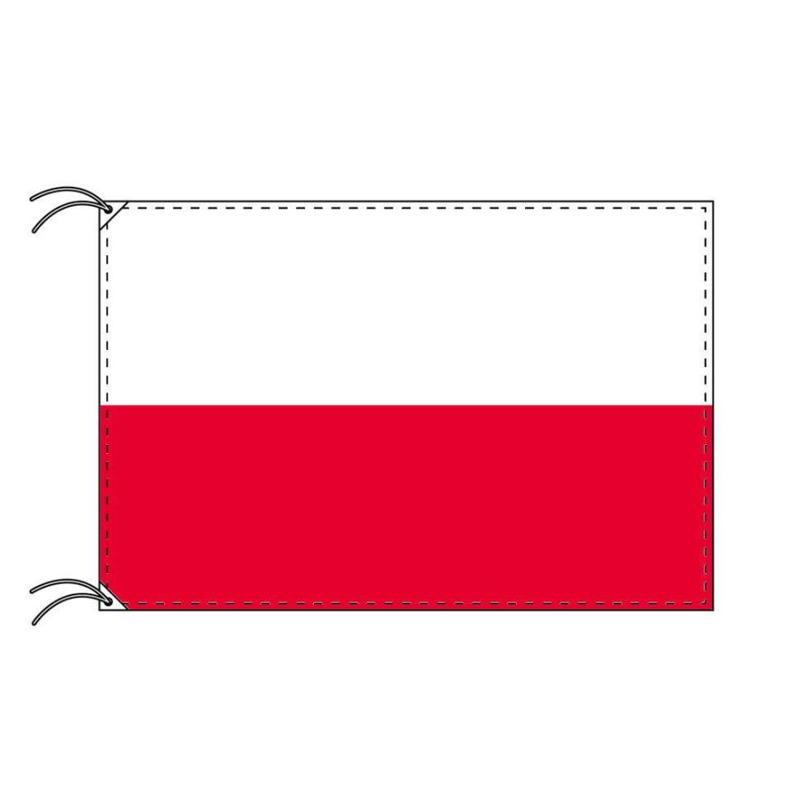 TOSPA ポーランド 国旗 120×180cm テトロン製 日本製 世界の国旗シリーズ