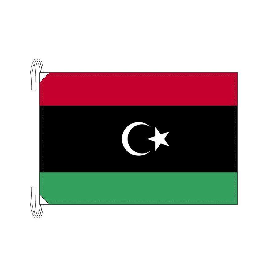 TOSPA リビア 国旗 Lサイズ 50×75cm テトロン製 日本製 世界の国旗シリーズ｜tospashop